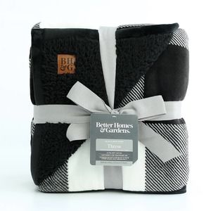 Oversized Sherpa Throw - Black Buffalo